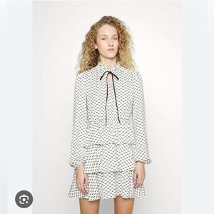 Elegant Polka Dot Ruffle Dress